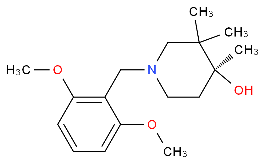 (4S)-1-(2,6-dimethoxybenzyl)-3,3,4-trimethyl-4-piperidinol_Molecular_structure_CAS_)