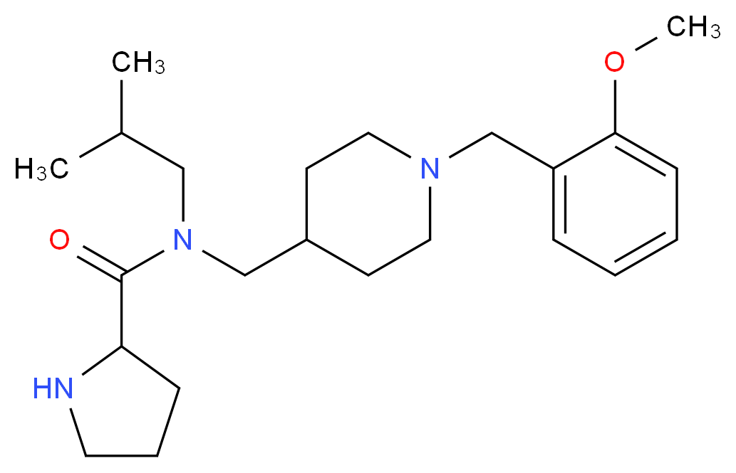 N-isobutyl-N-{[1-(2-methoxybenzyl)piperidin-4-yl]methyl}prolinamide_Molecular_structure_CAS_)