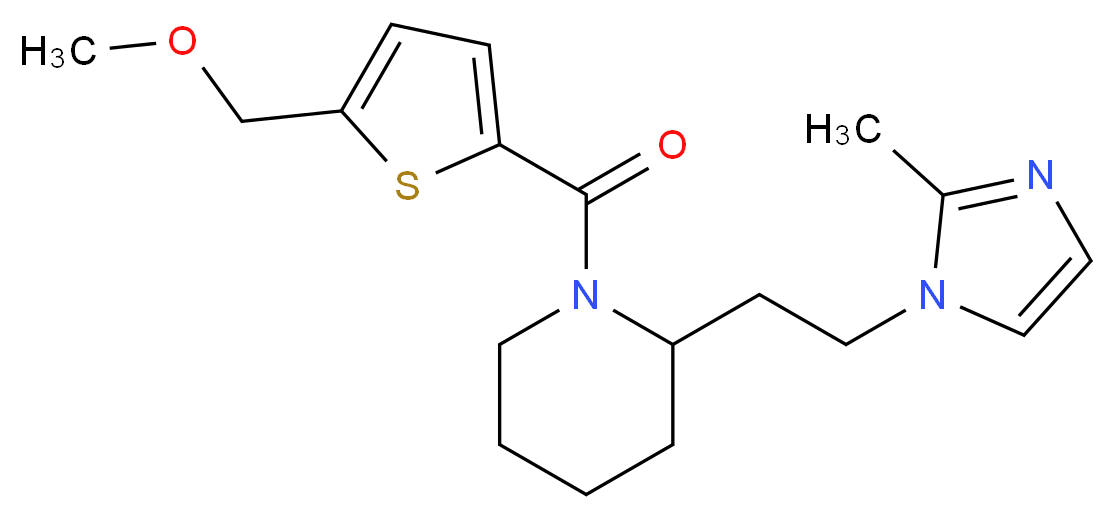 1-{[5-(methoxymethyl)-2-thienyl]carbonyl}-2-[2-(2-methyl-1H-imidazol-1-yl)ethyl]piperidine_Molecular_structure_CAS_)