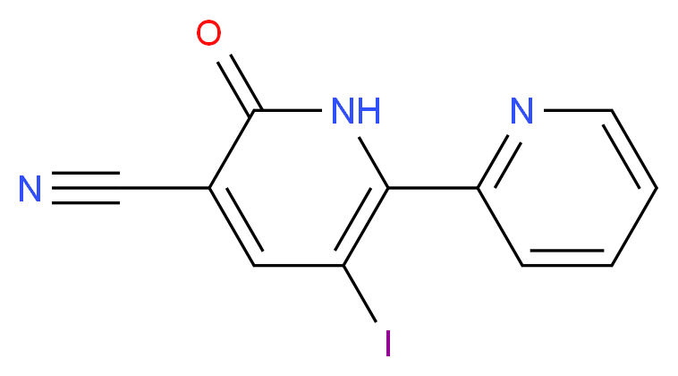 5-Iodo-2-oxo-6-(2-pyridinyl)-1,2-dihydro-3-pyridinecarbonitrile_Molecular_structure_CAS_)
