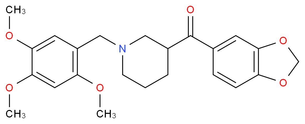 1,3-benzodioxol-5-yl[1-(2,4,5-trimethoxybenzyl)-3-piperidinyl]methanone_Molecular_structure_CAS_)