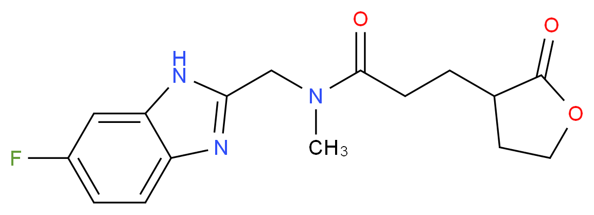 N-[(6-fluoro-1H-benzimidazol-2-yl)methyl]-N-methyl-3-(2-oxotetrahydrofuran-3-yl)propanamide_Molecular_structure_CAS_)