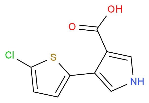 4-(5-chlorothiophen-2-yl)-1H-pyrrole-3-carboxylic acid_Molecular_structure_CAS_)