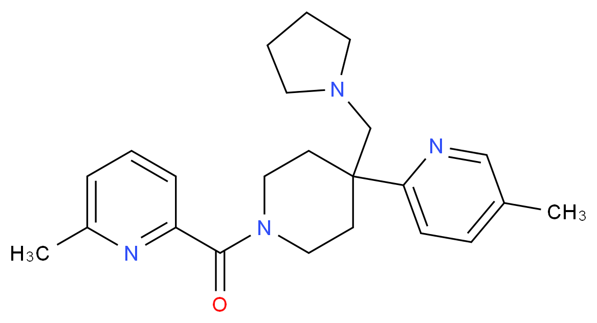 5-methyl-2-[1-[(6-methylpyridin-2-yl)carbonyl]-4-(pyrrolidin-1-ylmethyl)piperidin-4-yl]pyridine_Molecular_structure_CAS_)
