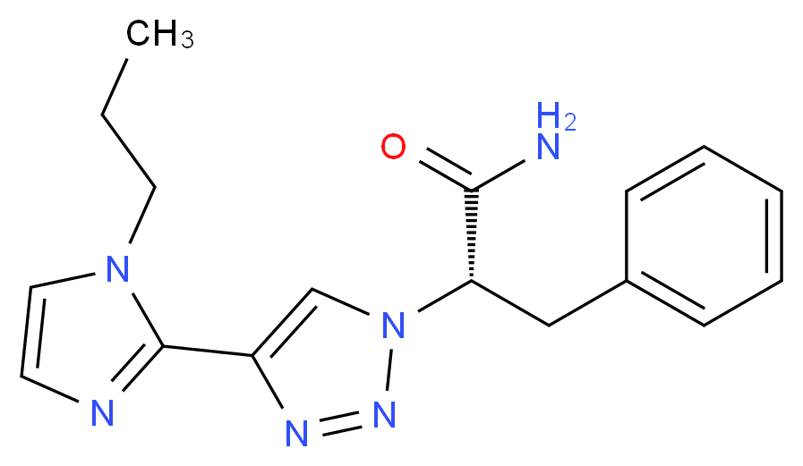 (2S)-3-phenyl-2-[4-(1-propyl-1H-imidazol-2-yl)-1H-1,2,3-triazol-1-yl]propanamide_Molecular_structure_CAS_)