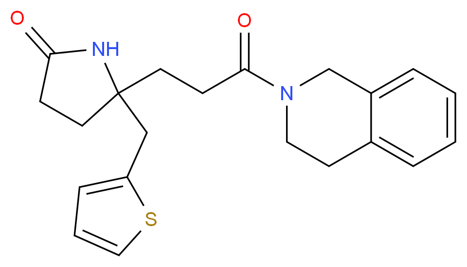 5-[3-(3,4-dihydro-2(1H)-isoquinolinyl)-3-oxopropyl]-5-(2-thienylmethyl)-2-pyrrolidinone_Molecular_structure_CAS_)