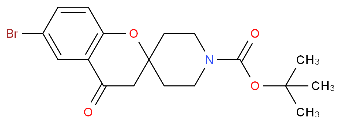 tert-Butyl 6-bromo-4-oxospiro[chroman-2,4'-piperidine]-1'-carboxylate_Molecular_structure_CAS_690632-38-3)