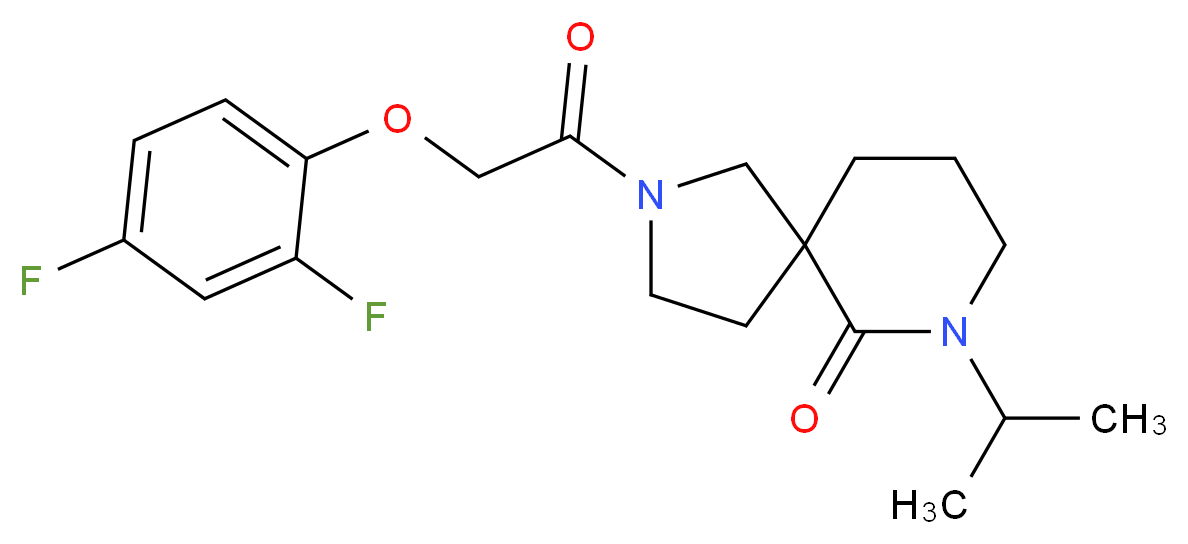 2-[(2,4-difluorophenoxy)acetyl]-7-isopropyl-2,7-diazaspiro[4.5]decan-6-one_Molecular_structure_CAS_)