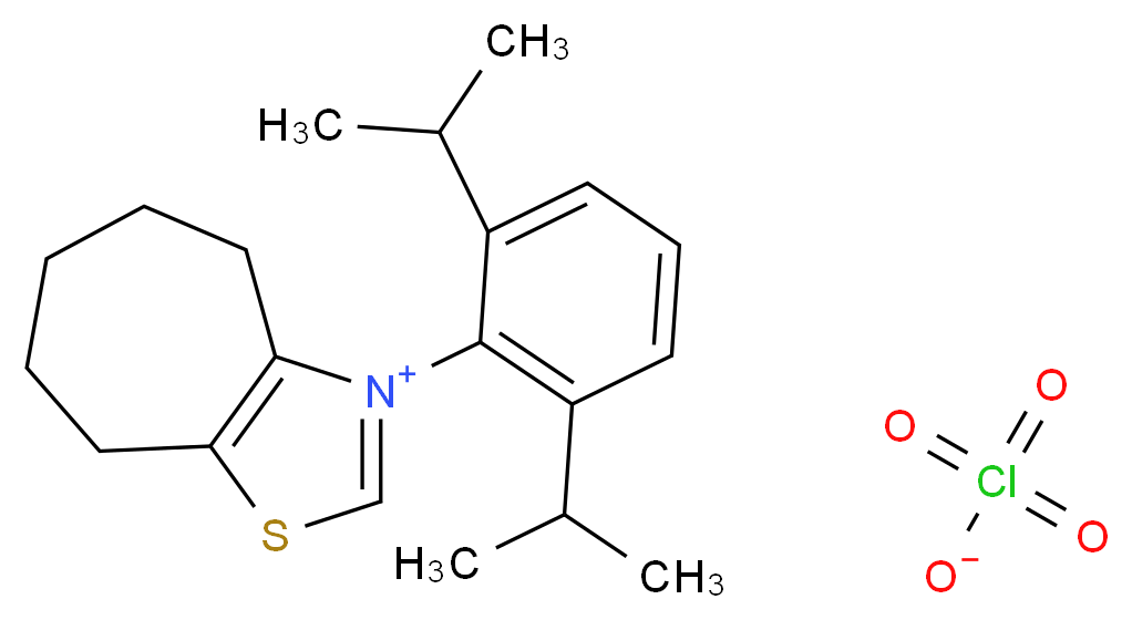 3-(2,6-Diisopropylphenyl)-5,6,7,8-tetrahydro-4H-cycloheptathiazol-3-ium perchlorate_Molecular_structure_CAS_1062158-66-0)