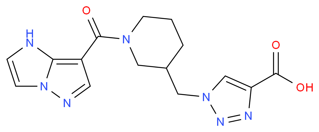 1-{[1-(1H-imidazo[1,2-b]pyrazol-7-ylcarbonyl)piperidin-3-yl]methyl}-1H-1,2,3-triazole-4-carboxylic acid_Molecular_structure_CAS_)