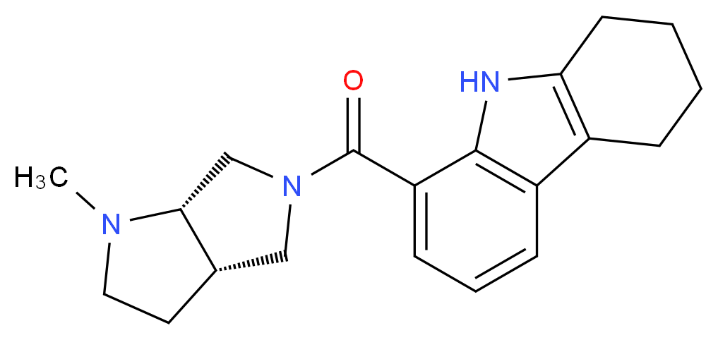 8-{[(3aS,6aS)-1-methylhexahydropyrrolo[3,4-b]pyrrol-5(1H)-yl]carbonyl}-2,3,4,9-tetrahydro-1H-carbazole_Molecular_structure_CAS_)