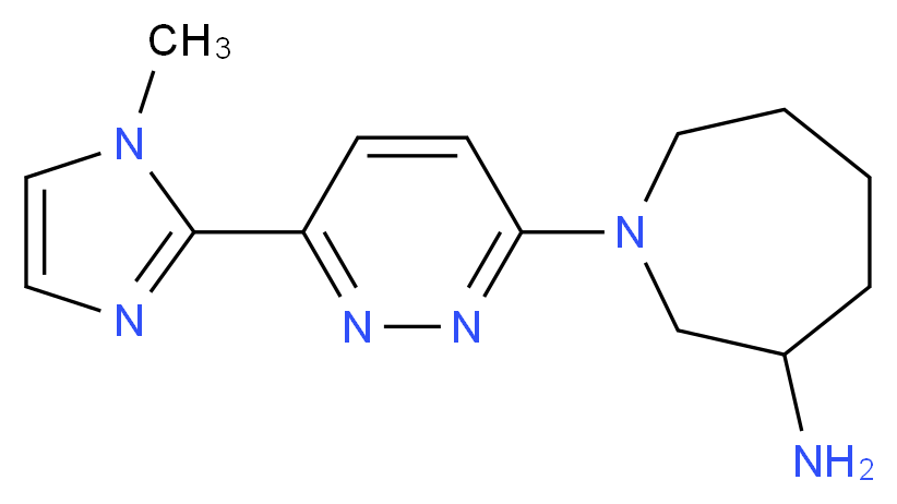 1-[6-(1-methyl-1H-imidazol-2-yl)pyridazin-3-yl]azepan-3-amine_Molecular_structure_CAS_)