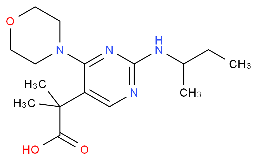 2-[2-(sec-butylamino)-4-morpholin-4-ylpyrimidin-5-yl]-2-methylpropanoic acid_Molecular_structure_CAS_)