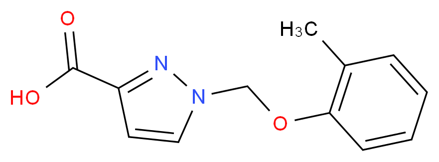 1-(2-methylphenoxymethyl)-1H-pyrazole-3-carboxylic acid_Molecular_structure_CAS_)