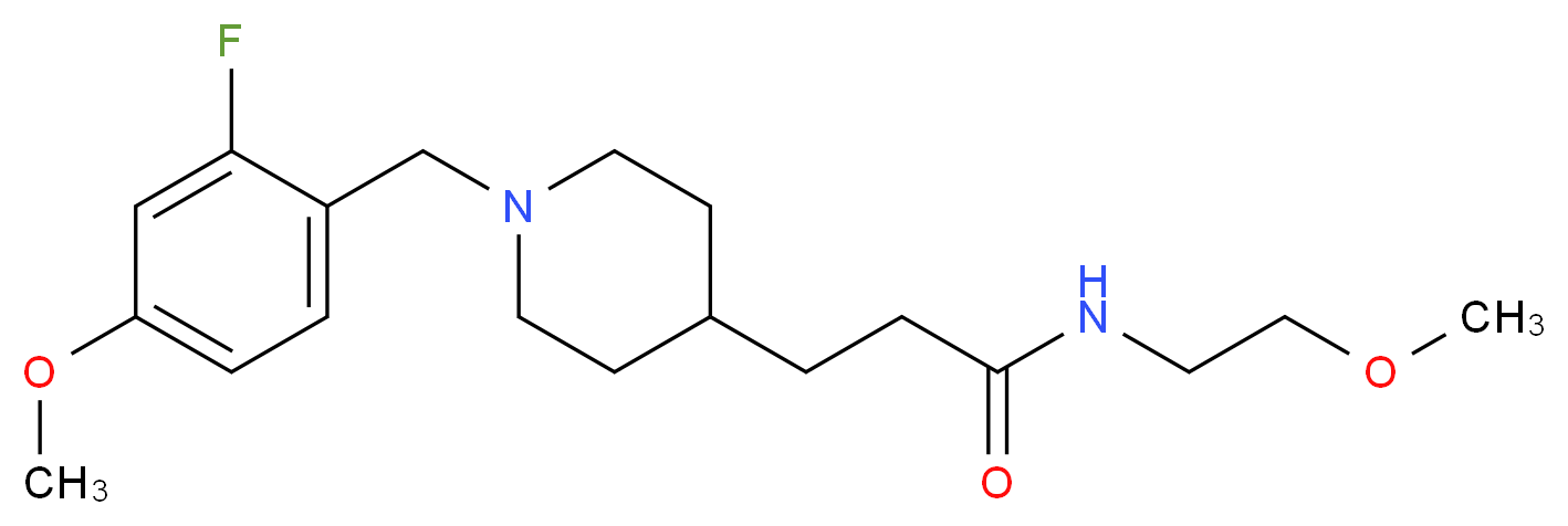 3-[1-(2-fluoro-4-methoxybenzyl)-4-piperidinyl]-N-(2-methoxyethyl)propanamide_Molecular_structure_CAS_)