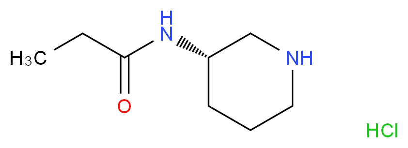 N-[(3S)-(Piperidin-3-yl)]propanamide hydrochloride_Molecular_structure_CAS_)