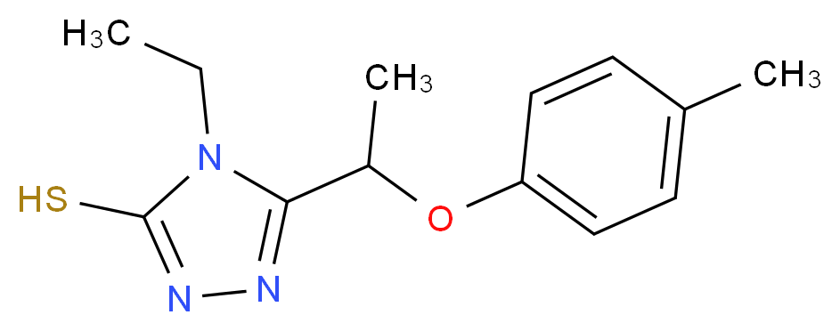 4-Ethyl-5-[1-(4-methylphenoxy)ethyl]-4H-1,2,4-triazole-3-thiol_Molecular_structure_CAS_)