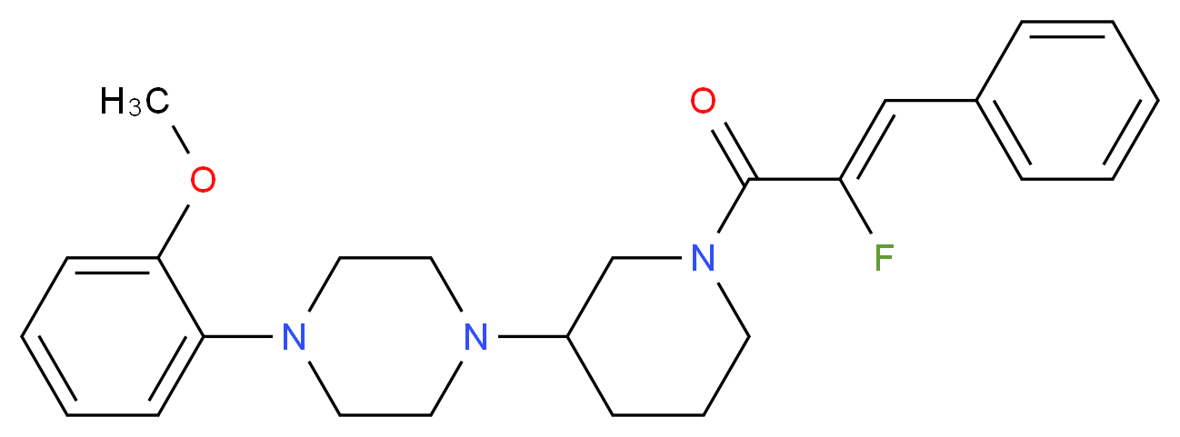 1-{1-[(2Z)-2-fluoro-3-phenyl-2-propenoyl]-3-piperidinyl}-4-(2-methoxyphenyl)piperazine_Molecular_structure_CAS_)