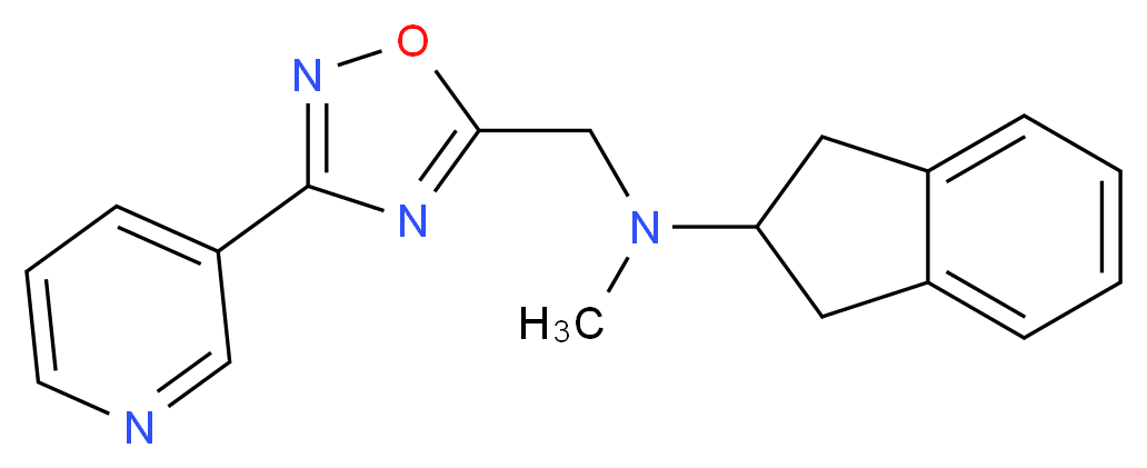 2,3-dihydro-1H-inden-2-yl(methyl)[(3-pyridin-3-yl-1,2,4-oxadiazol-5-yl)methyl]amine_Molecular_structure_CAS_)