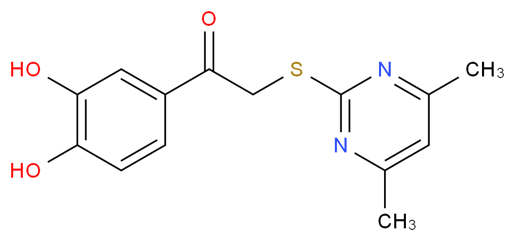 1-(3,4-dihydroxyphenyl)-2-[(4,6-dimethylpyrimidin-2-yl)thio]ethanone_Molecular_structure_CAS_430447-82-8)