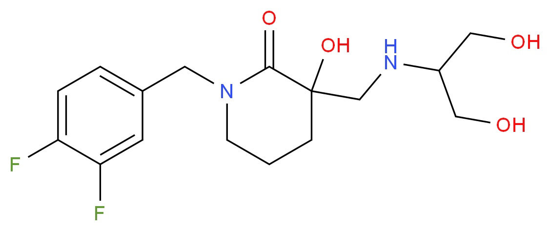 1-(3,4-difluorobenzyl)-3-hydroxy-3-({[2-hydroxy-1-(hydroxymethyl)ethyl]amino}methyl)piperidin-2-one_Molecular_structure_CAS_)