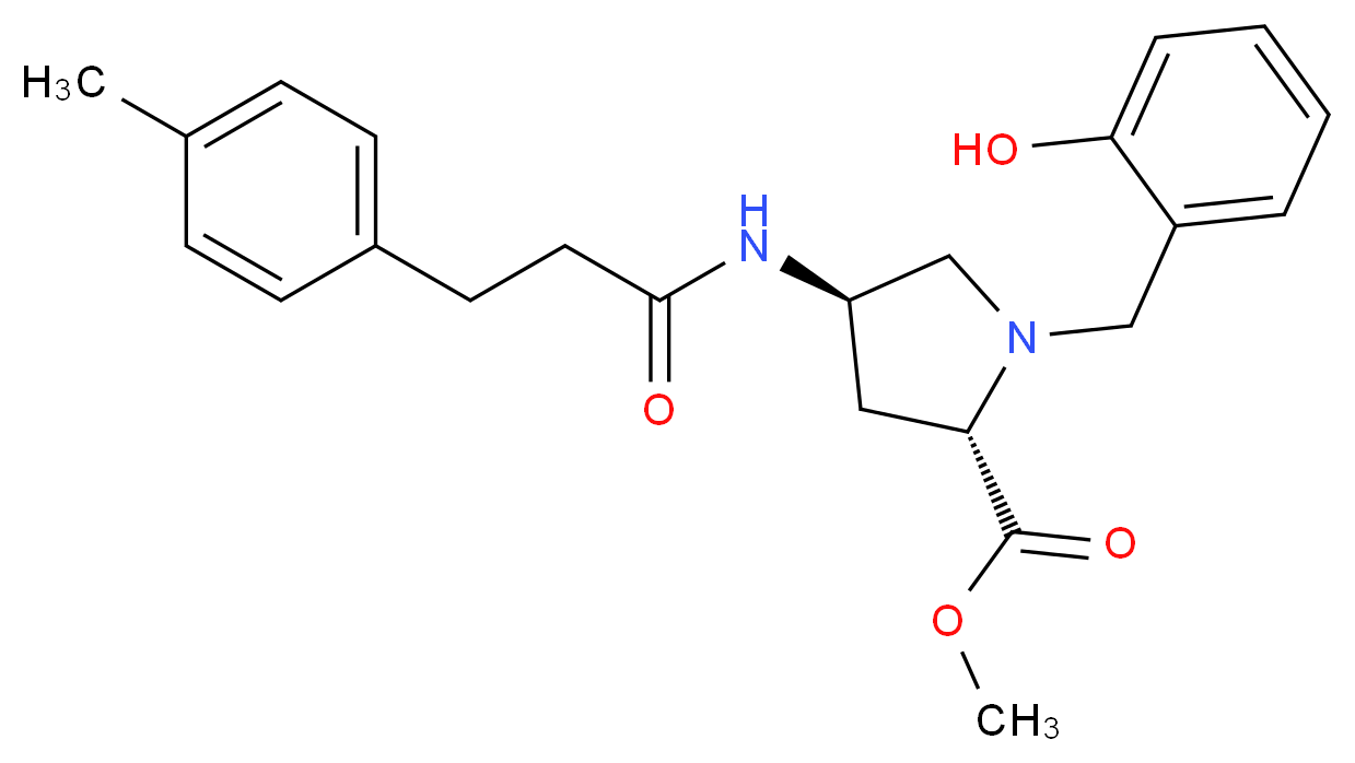 methyl (4R)-1-(2-hydroxybenzyl)-4-{[3-(4-methylphenyl)propanoyl]amino}-L-prolinate_Molecular_structure_CAS_)