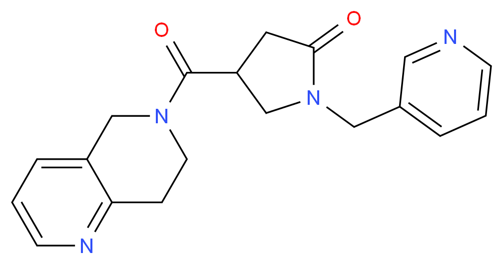 4-(7,8-dihydro-1,6-naphthyridin-6(5H)-ylcarbonyl)-1-(3-pyridinylmethyl)-2-pyrrolidinone_Molecular_structure_CAS_)