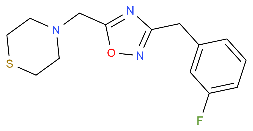 4-{[3-(3-fluorobenzyl)-1,2,4-oxadiazol-5-yl]methyl}thiomorpholine_Molecular_structure_CAS_)