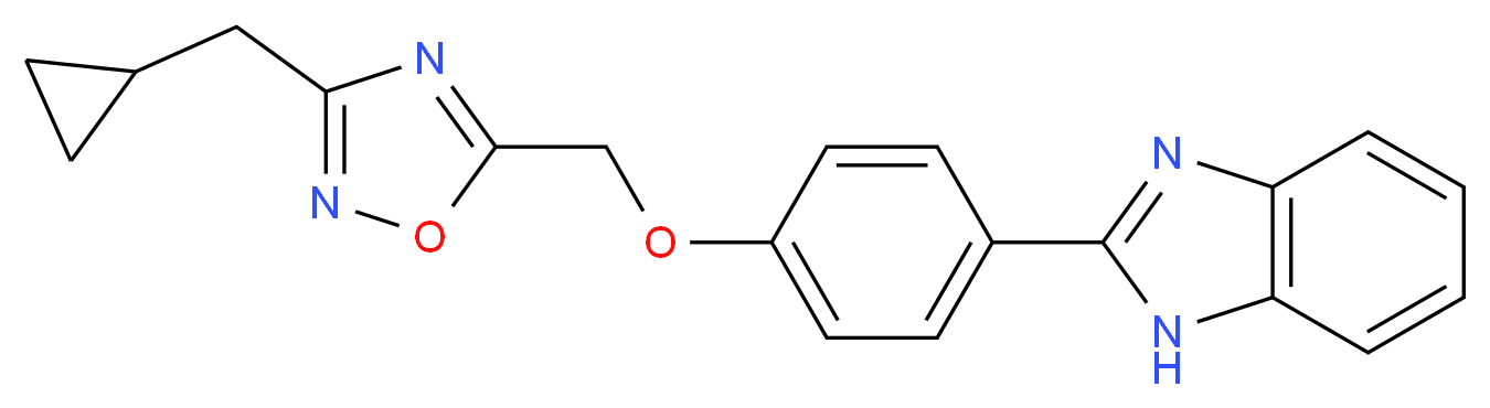 2-(4-{[3-(cyclopropylmethyl)-1,2,4-oxadiazol-5-yl]methoxy}phenyl)-1H-benzimidazole_Molecular_structure_CAS_)