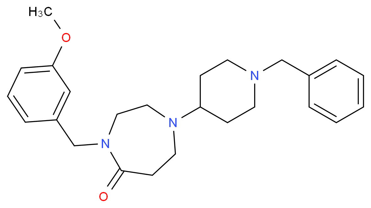 1-(1-benzyl-4-piperidinyl)-4-(3-methoxybenzyl)-1,4-diazepan-5-one_Molecular_structure_CAS_)