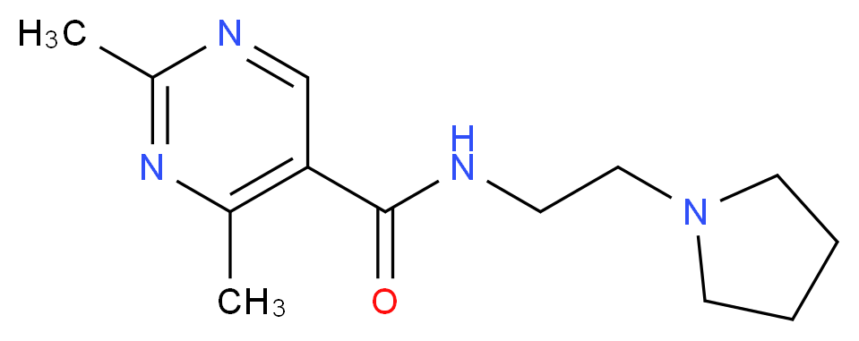 2,4-dimethyl-N-(2-pyrrolidin-1-ylethyl)pyrimidine-5-carboxamide_Molecular_structure_CAS_)