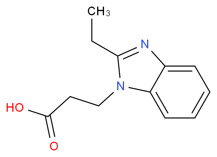 3-(2-Ethyl-1H-benzimidazol-1-yl)propanoic acid_Molecular_structure_CAS_637322-36-2)