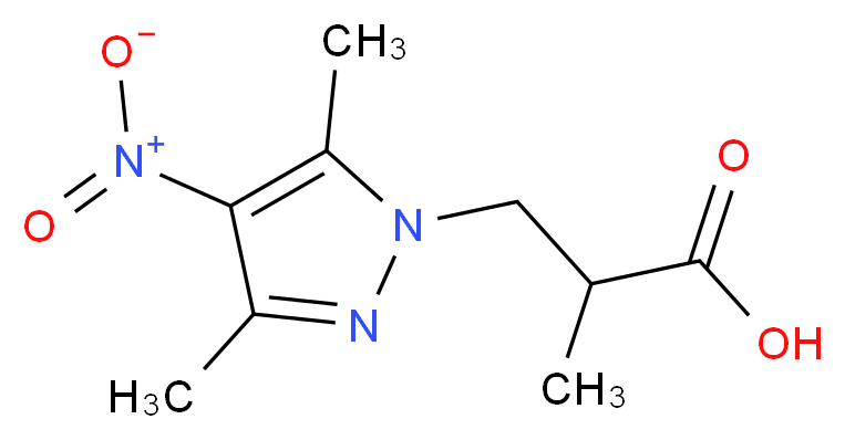 3-(3,5-dimethyl-4-nitro-1H-pyrazol-1-yl)-2-methylpropanoic acid_Molecular_structure_CAS_)