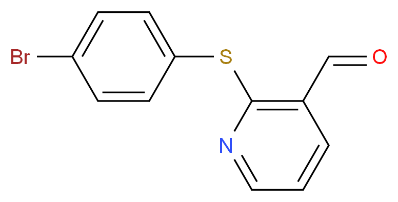 2-[(4-Bromophenyl)sulfanyl]nicotinaldehyde_Molecular_structure_CAS_)
