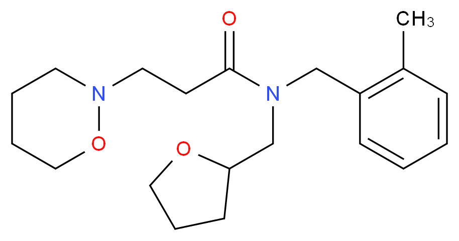 N-(2-methylbenzyl)-3-(1,2-oxazinan-2-yl)-N-(tetrahydrofuran-2-ylmethyl)propanamide_Molecular_structure_CAS_)