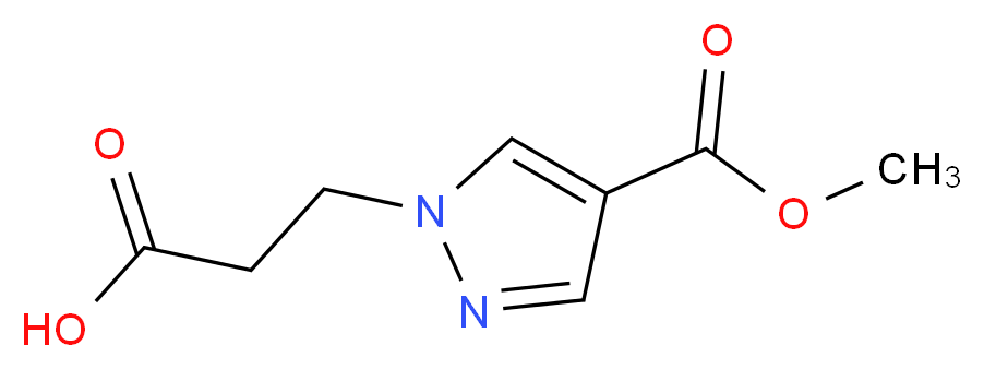 3-[4-(methoxycarbonyl)-1H-pyrazol-1-yl]propanoic acid_Molecular_structure_CAS_)