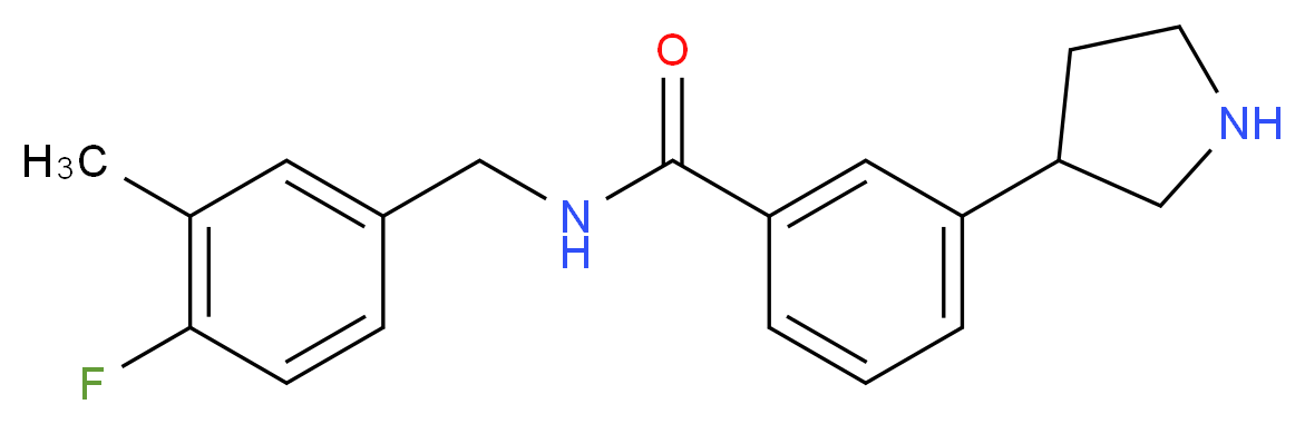 N-(4-fluoro-3-methylbenzyl)-3-(3-pyrrolidinyl)benzamide_Molecular_structure_CAS_)
