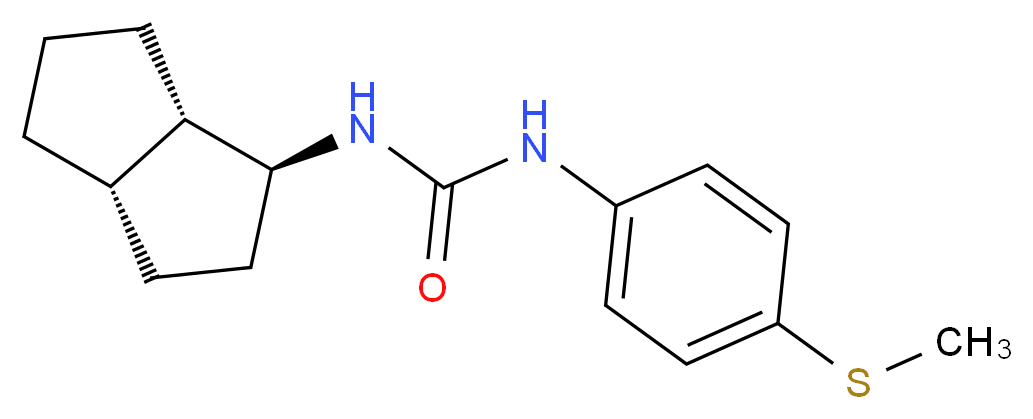 N-[4-(methylthio)phenyl]-N'-[(1S*,3aS*,6aS*)-octahydropentalen-1-yl]urea_Molecular_structure_CAS_)