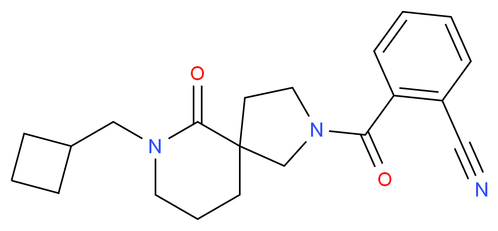 2-{[7-(cyclobutylmethyl)-6-oxo-2,7-diazaspiro[4.5]dec-2-yl]carbonyl}benzonitrile_Molecular_structure_CAS_)
