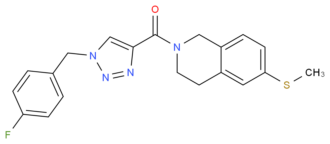 2-{[1-(4-fluorobenzyl)-1H-1,2,3-triazol-4-yl]carbonyl}-6-(methylthio)-1,2,3,4-tetrahydroisoquinoline_Molecular_structure_CAS_)