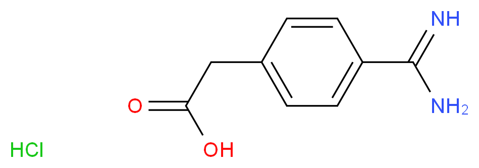 (4-Carbamimidoyl-phenyl)-acetic acid hydrochloride_Molecular_structure_CAS_52798-09-1)