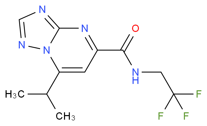 7-isopropyl-N-(2,2,2-trifluoroethyl)[1,2,4]triazolo[1,5-a]pyrimidine-5-carboxamide_Molecular_structure_CAS_)