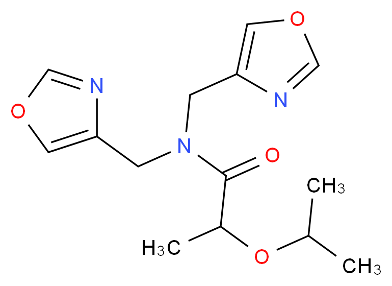 2-isopropoxy-N,N-bis(1,3-oxazol-4-ylmethyl)propanamide_Molecular_structure_CAS_)