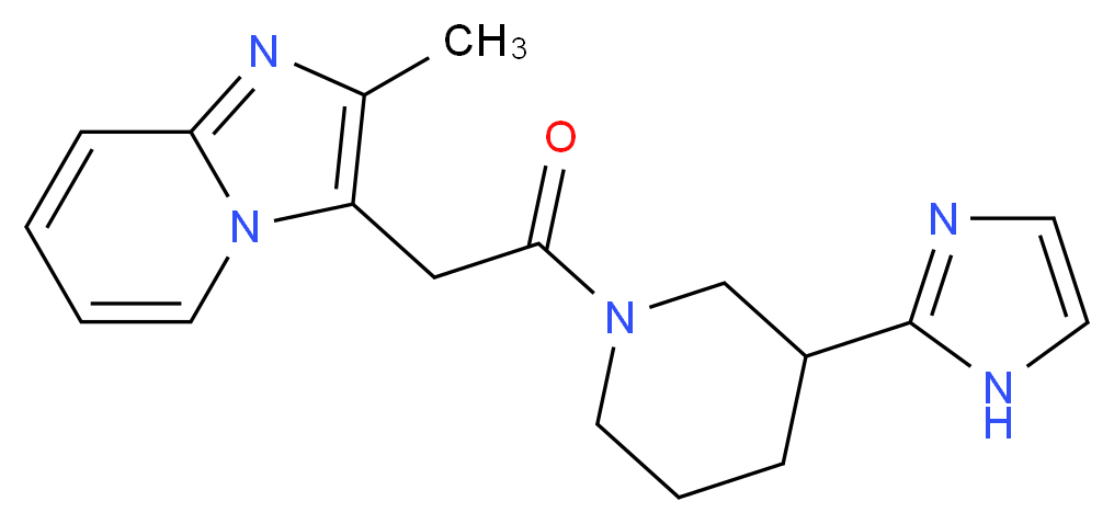 3-{2-[3-(1H-imidazol-2-yl)-1-piperidinyl]-2-oxoethyl}-2-methylimidazo[1,2-a]pyridine_Molecular_structure_CAS_)