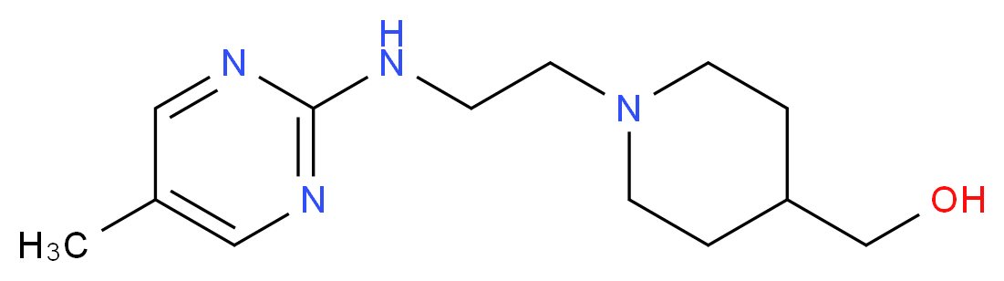 (1-{2-[(5-methylpyrimidin-2-yl)amino]ethyl}piperidin-4-yl)methanol_Molecular_structure_CAS_)
