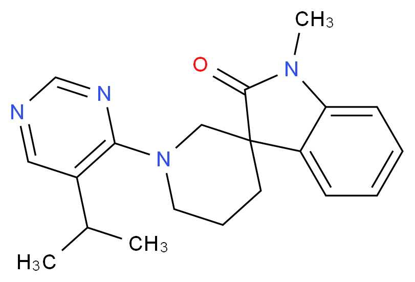 1'-(5-isopropylpyrimidin-4-yl)-1-methylspiro[indole-3,3'-piperidin]-2(1H)-one_Molecular_structure_CAS_)