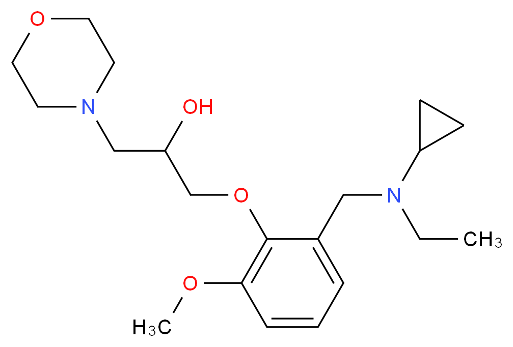 1-(2-{[cyclopropyl(ethyl)amino]methyl}-6-methoxyphenoxy)-3-morpholin-4-ylpropan-2-ol_Molecular_structure_CAS_)