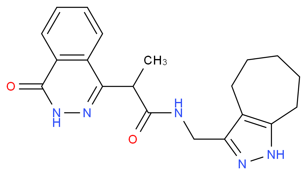 N-(1,4,5,6,7,8-hexahydrocyclohepta[c]pyrazol-3-ylmethyl)-2-(4-oxo-3,4-dihydrophthalazin-1-yl)propanamide_Molecular_structure_CAS_)