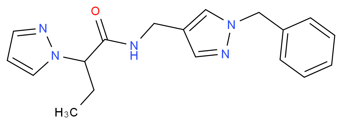 N-[(1-benzyl-1H-pyrazol-4-yl)methyl]-2-(1H-pyrazol-1-yl)butanamide_Molecular_structure_CAS_)