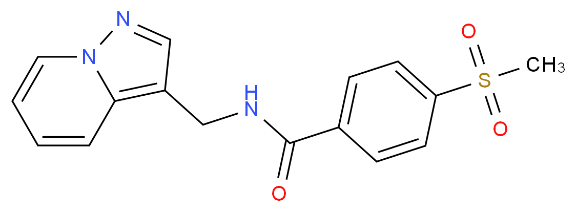 4-(methylsulfonyl)-N-(pyrazolo[1,5-a]pyridin-3-ylmethyl)benzamide_Molecular_structure_CAS_)